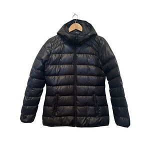 Adidas Women’s Puffer Hooded Jacket Black Medium Warm Quilted Winter